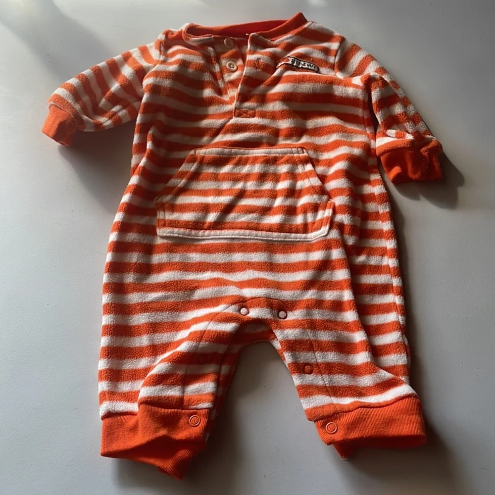 Carter’s fleece onesies set a 4, sizes 2 3 month, 1 6 month and 1 18 month